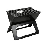 Grillz BBQ Grill Charcoal Smoker Outdoor Portable Camping Folding Steel Barbecue - Front View