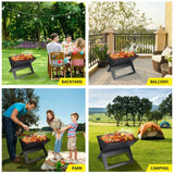 Grillz BBQ Grill Charcoal Smoker Outdoor Portable Camping Folding Steel Barbecue - Extra Image