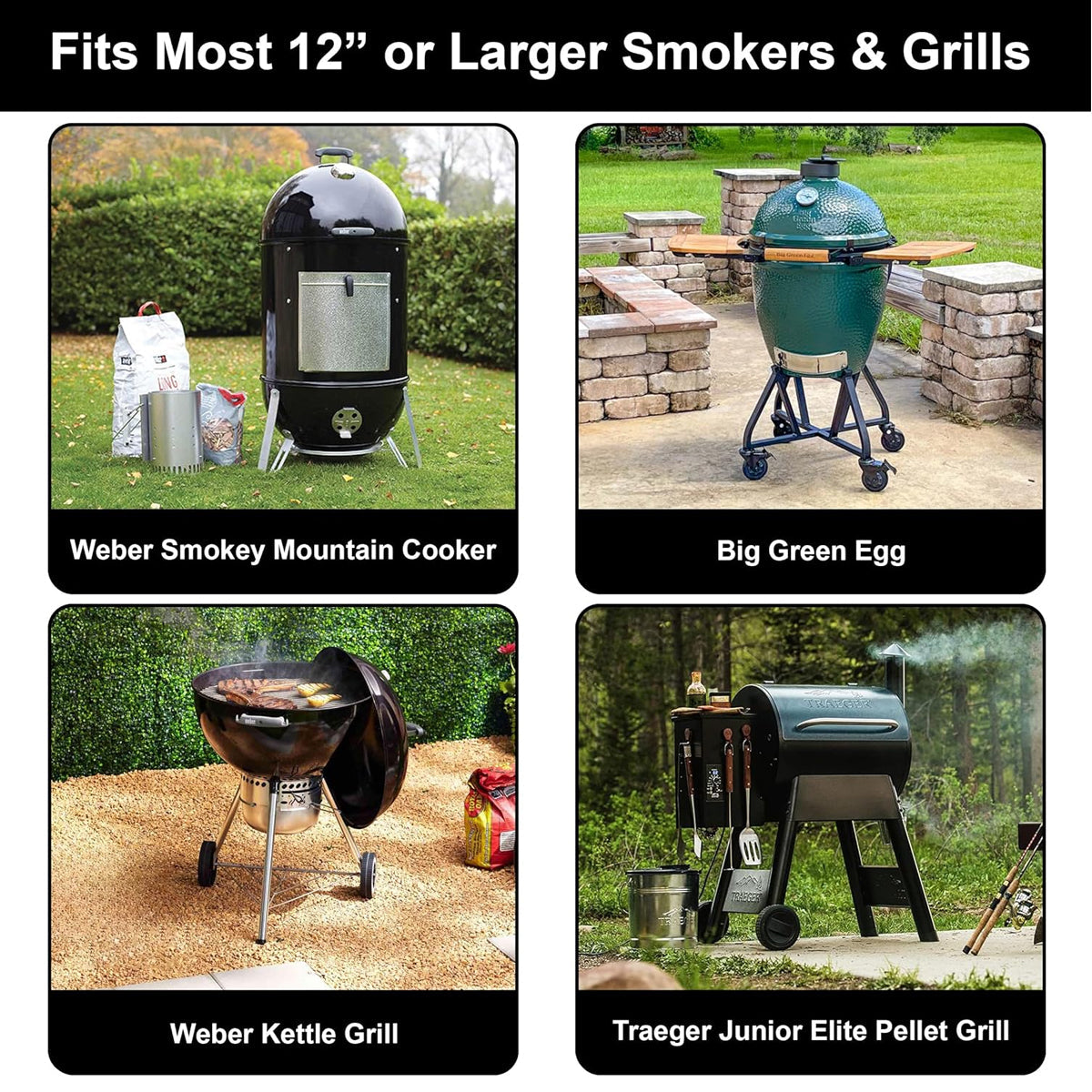 Barbecue Grill Net Outdoor BBQ Rack Cooking Basket Baking Tool Picnic Camping - Black