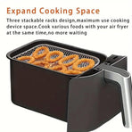 Air Fryer Grill Rack Multi Layer Removable Shelf Mesh Rack for Cooking BBQ - Rectangle