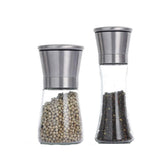 Stainless Steel Manual Salt and Pepper Grinder with Adjustable Ceramic Core - 200ML - Front View