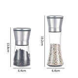 Stainless Steel Manual Salt and Pepper Grinder with Adjustable Ceramic Core - 200ML - Side View