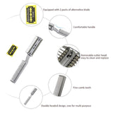 2 Sided Razor Clipper Comb Pet Hair Trimmer Grooming Cutter Dogs Cats Puppy - Top-Down View