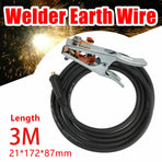 300A Welding Ground Earth Clamp Clip 3M Cable 10-25 Plug For MIG TIG ARC Welder