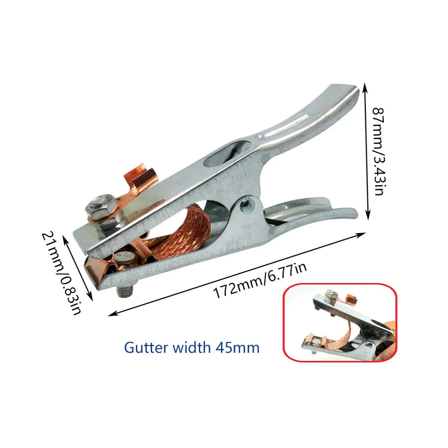 300A Welding Ground Earth Clamp Clip 3M Cable 10-25 Plug For MIG TIG ARC Welder