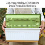 Plastic Flower Pot Set 6PCS Rectangular Planter Box Balcony Garden Vegetable Pot