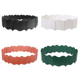 20PCS Garden Edging Fence Decorative Plastic Lawn Border Panels Landscaping - Black - Front View