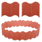 20PCS Garden Edging Fence Decorative Plastic Lawn Border Panels Landscaping - Green