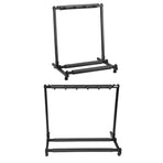 Multi Guitar Stand Guitar Rack Padded Folding Design Hold 3/5 Guitars Adjustable - 5 Guitar Stand
