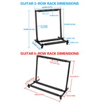 Multi Guitar Stand Guitar Rack Padded Folding Design Hold 3/5 Guitars Adjustable - 5 Guitar Stand
