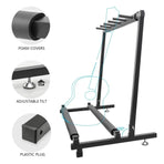 Multi Guitar Stand Guitar Rack Padded Folding Design Hold 3/5 Guitars Adjustable - 5 Guitar Stand