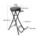 Folding Guitar Stool With Stand Suitable for Acoustic Electric Guitar Performance