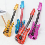 Guitar Foil Balloon Air Fill Rock and Roll Music Party Wedding Birthday Decoration - Blue