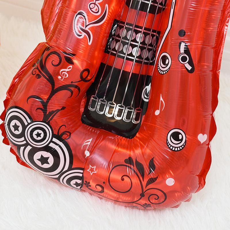 Guitar Foil Balloon Air Fill Rock and Roll Music Party Wedding Birthday Decoration - Blue
