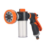 High Pressure Foam Spray Nozzle 8 Mode Garden Hose Car Wash Cleaning Tool - Front View