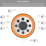 High Pressure Foam Spray Nozzle 8 Mode Garden Hose Car Wash Cleaning Tool - Top-Down View