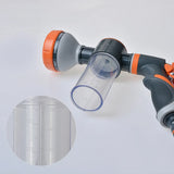High Pressure Foam Spray Nozzle 8 Mode Garden Hose Car Wash Cleaning Tool - Low Angle