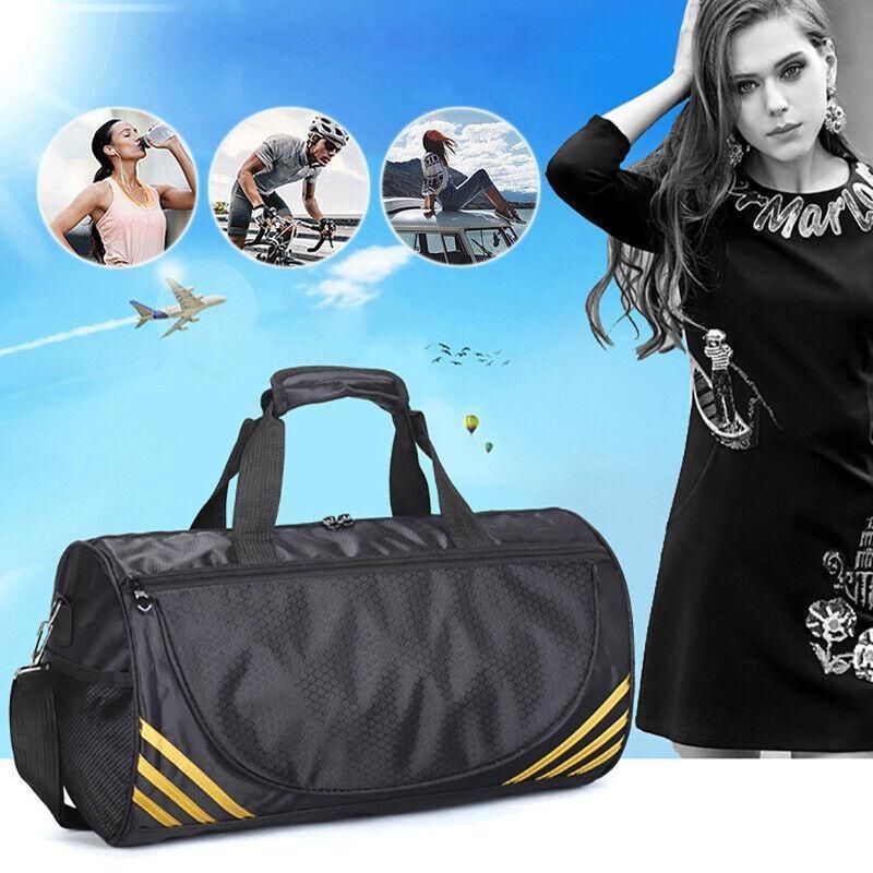 Gym Duffle Bag Waterproof Taekwondo Travel Duffel Bag Outdoor Large Size Black - Black+Siver