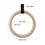 Adjustable Birch Gymnastics Rings for Home Fitness Exercise Equipment