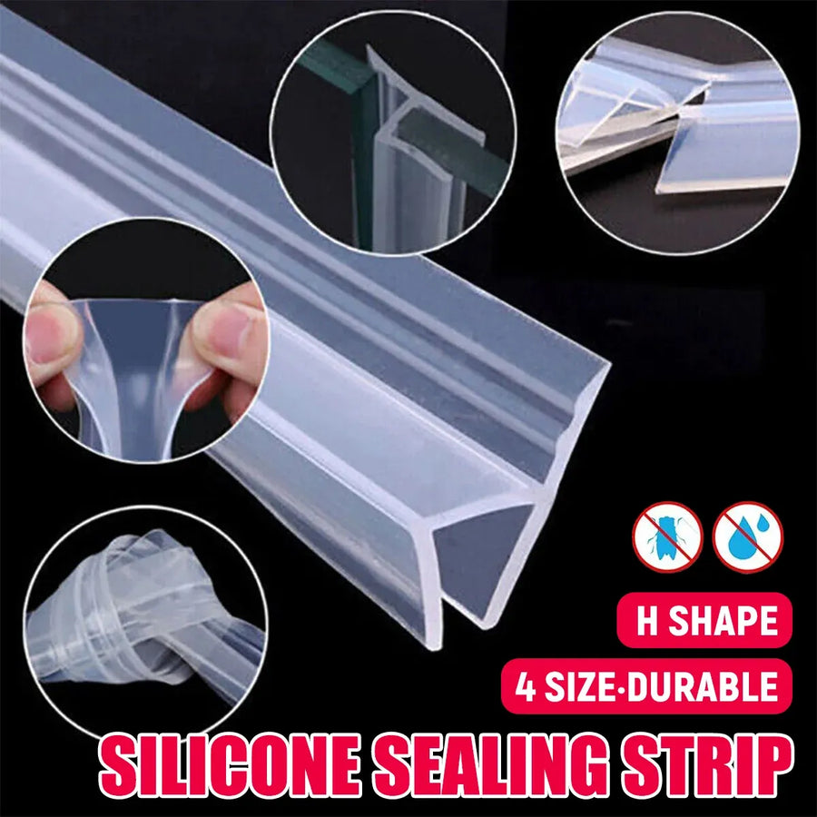 Sealing Strip Windproof Silica Gel Strip for Glass Doors Windows Anti Collision - 0.6cm x 100cm