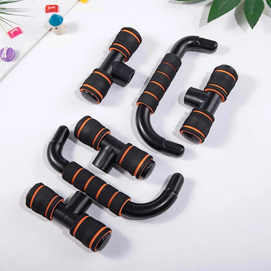 H Shaped Push Up Bars Home Fitness Equipment for Chest Arm Shoulder Training - Orange
