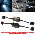 2PCS H4 CANBUS LED Headlight Decoder Anti Flicker Error Canceller Load Resistor