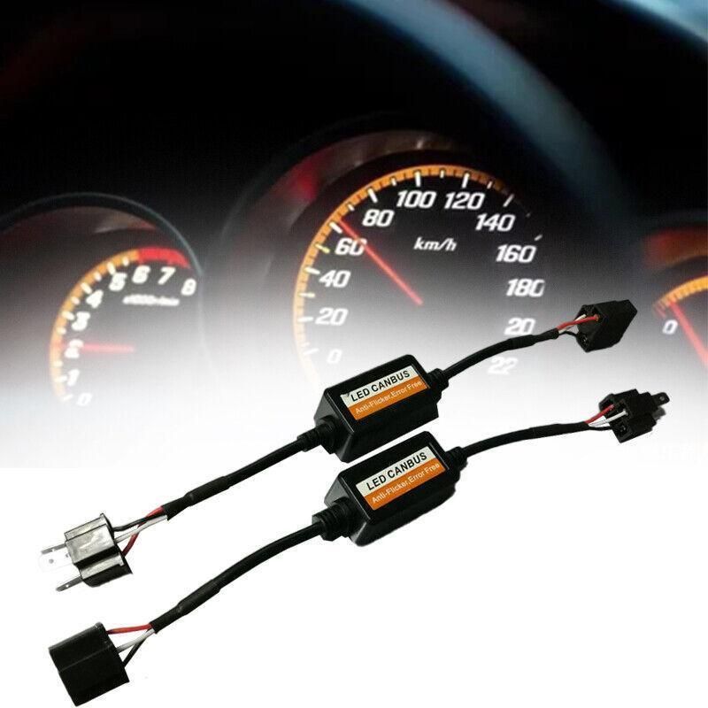 2PCS H4 CANBUS LED Headlight Decoder Anti Flicker Error Canceller Load Resistor