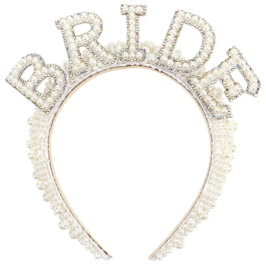 Elegant Bride Pearl Headband Bridal Hair Accessories Wedding Party Ornament