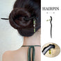 Chinese Style Double Green Bamboo Fringe Hairpin Hanfu Headdress Women