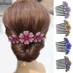 8Pack Rhinestone Hair Comb Non-Slip Simple All-Match Hair Accessories Fork Comb