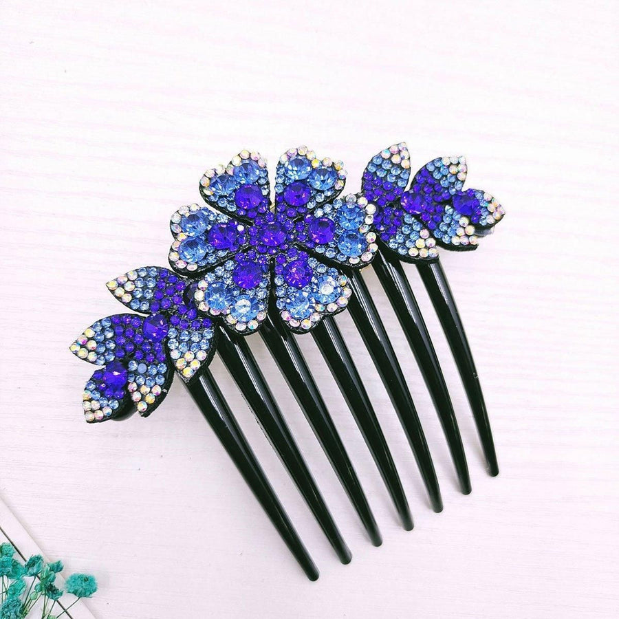 8Pack Rhinestone Hair Comb Non-Slip Simple All-Match Hair Accessories Fork Comb