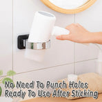 1-Piece Black and Silver Wall-Mounted Hair Dryer Holder