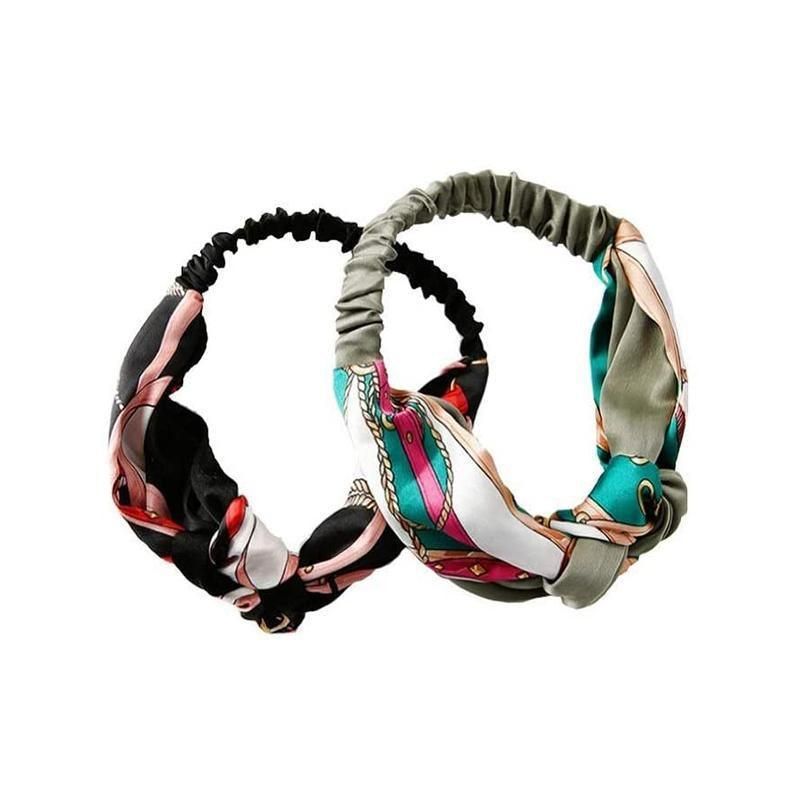Women Lady Boho Bohemian Cross hair head headband band Scarf Wrap Bandana AU - Blue