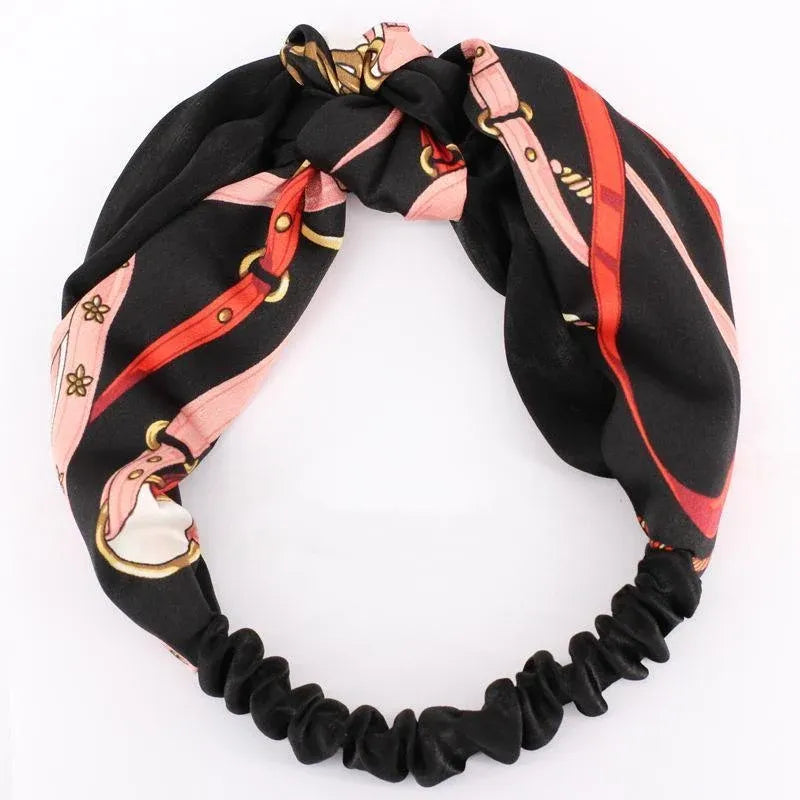 Women Lady Boho Bohemian Cross hair head headband band Scarf Wrap Bandana AU - Blue