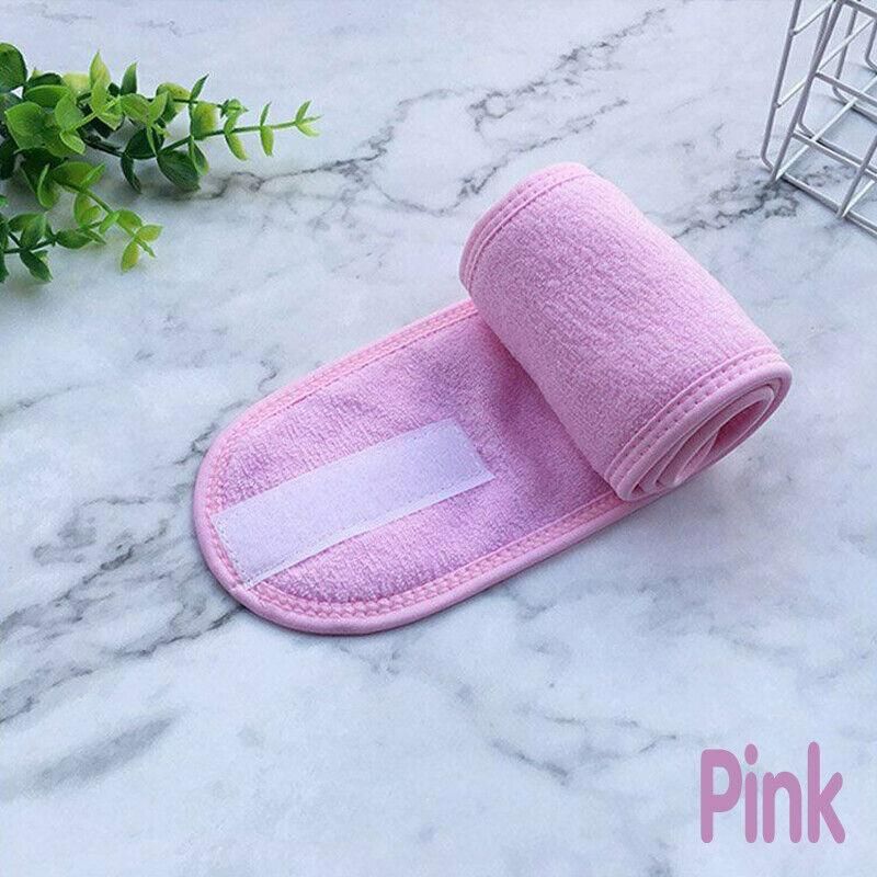 8-Colours Wrap Head Band Hairband Hair Band Adjustable Facial Make Up Face Wash Au - White