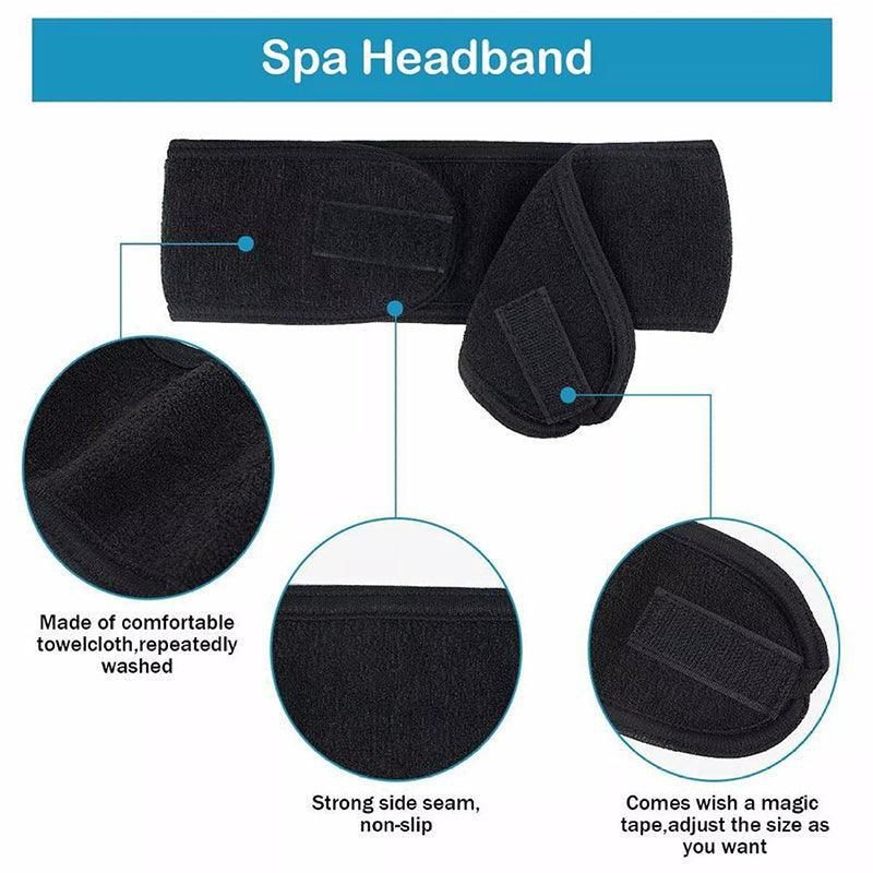 8-Colours Wrap Head Band Hairband Hair Band Adjustable Facial Make Up Face Wash Au - White