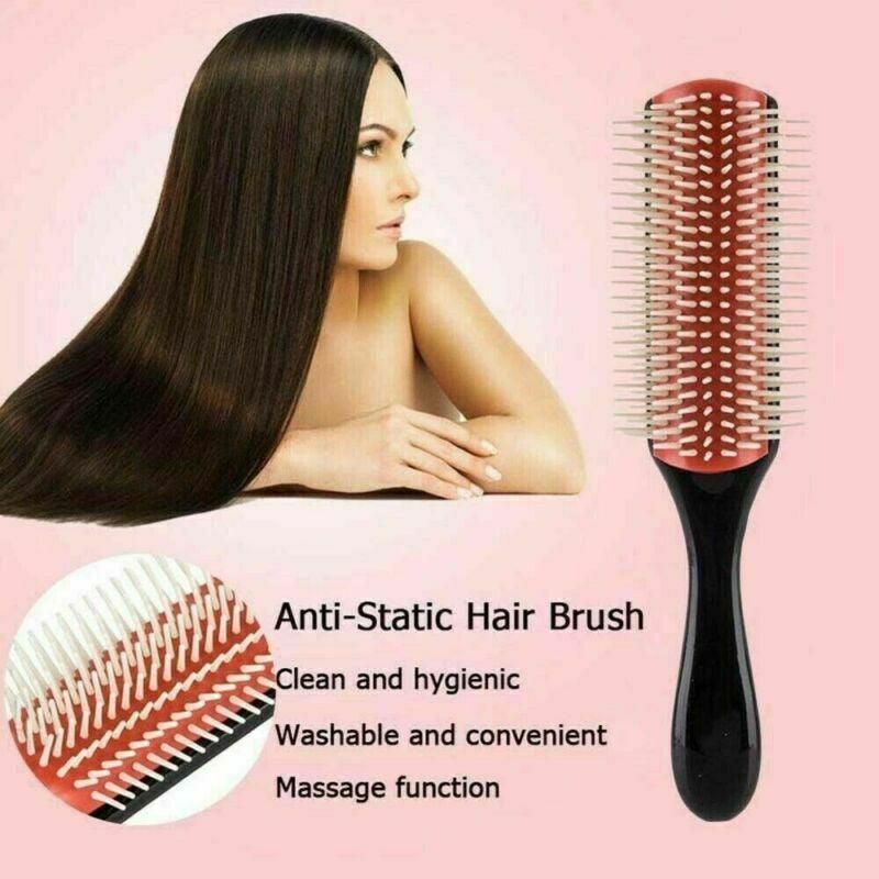 Hair Styling Brush Classic D3 Medium 9 Row Comb Styling Hairbrush