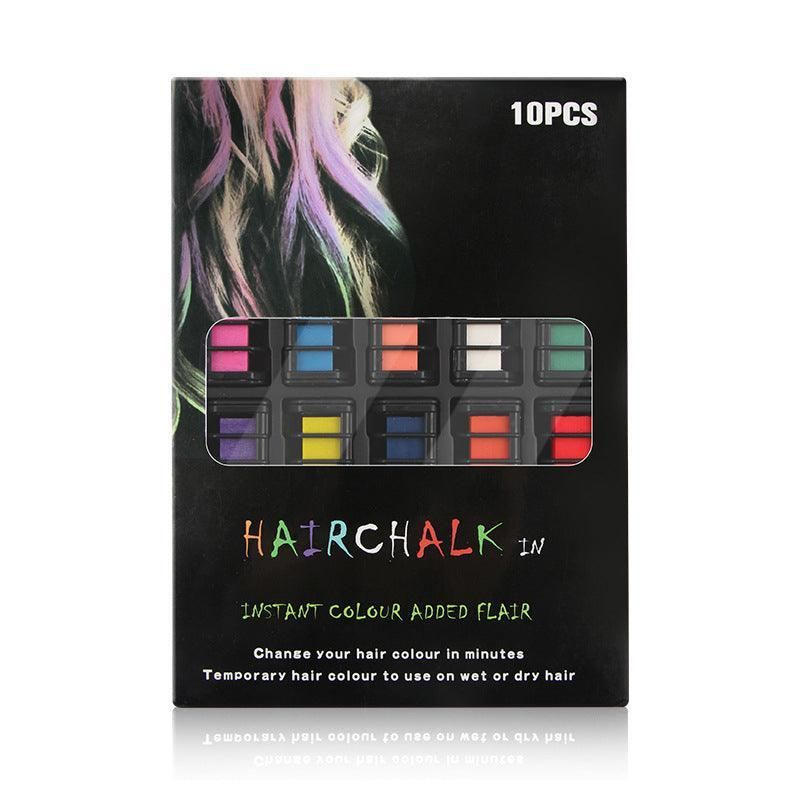 10 Colours Hair Chalk Comb Kit Temporary Hair Dye for Parties and Creative Play
