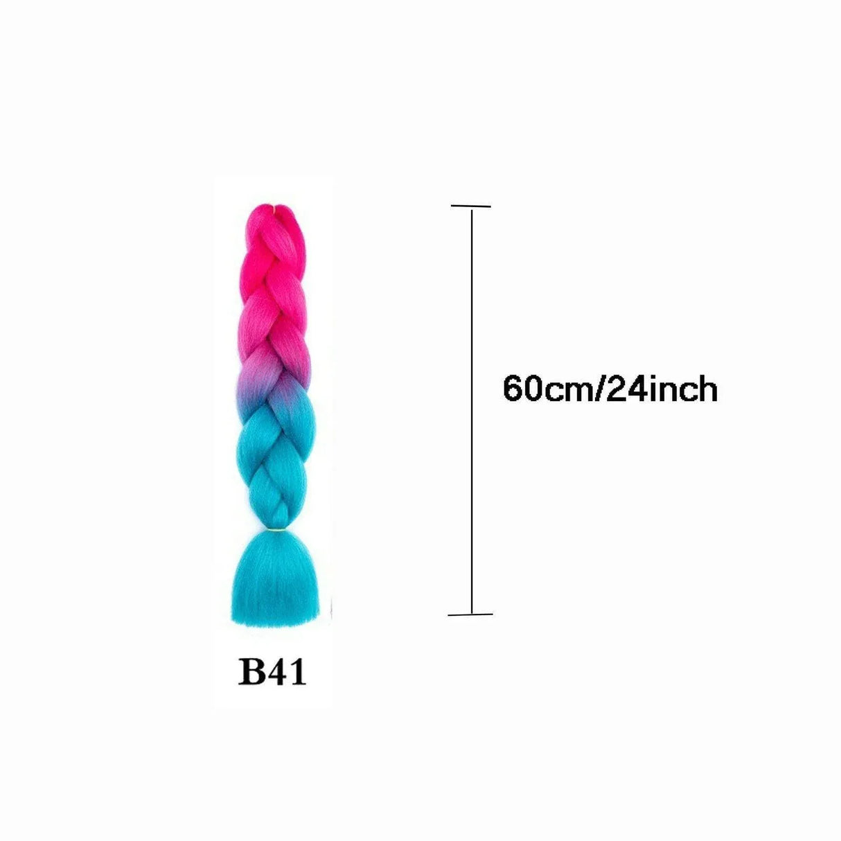Coloured Jumbo Braiding Hair Extensions Braids Twist Hight Temperature Kanekalon - B22