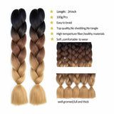 Coloured Jumbo Braiding Hair Extensions Braids Twist Hight Temperature Kanekalon - B30 - Extra Image