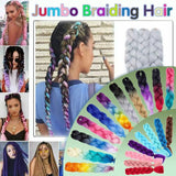 Coloured Jumbo Braiding Hair Extensions Braids Twist Hight Temperature Kanekalon - B46 - Front View
