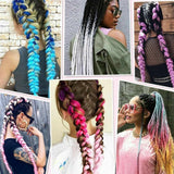 Coloured Jumbo Braiding Hair Extensions Braids Twist Hight Temperature Kanekalon - B46 - Extra Image