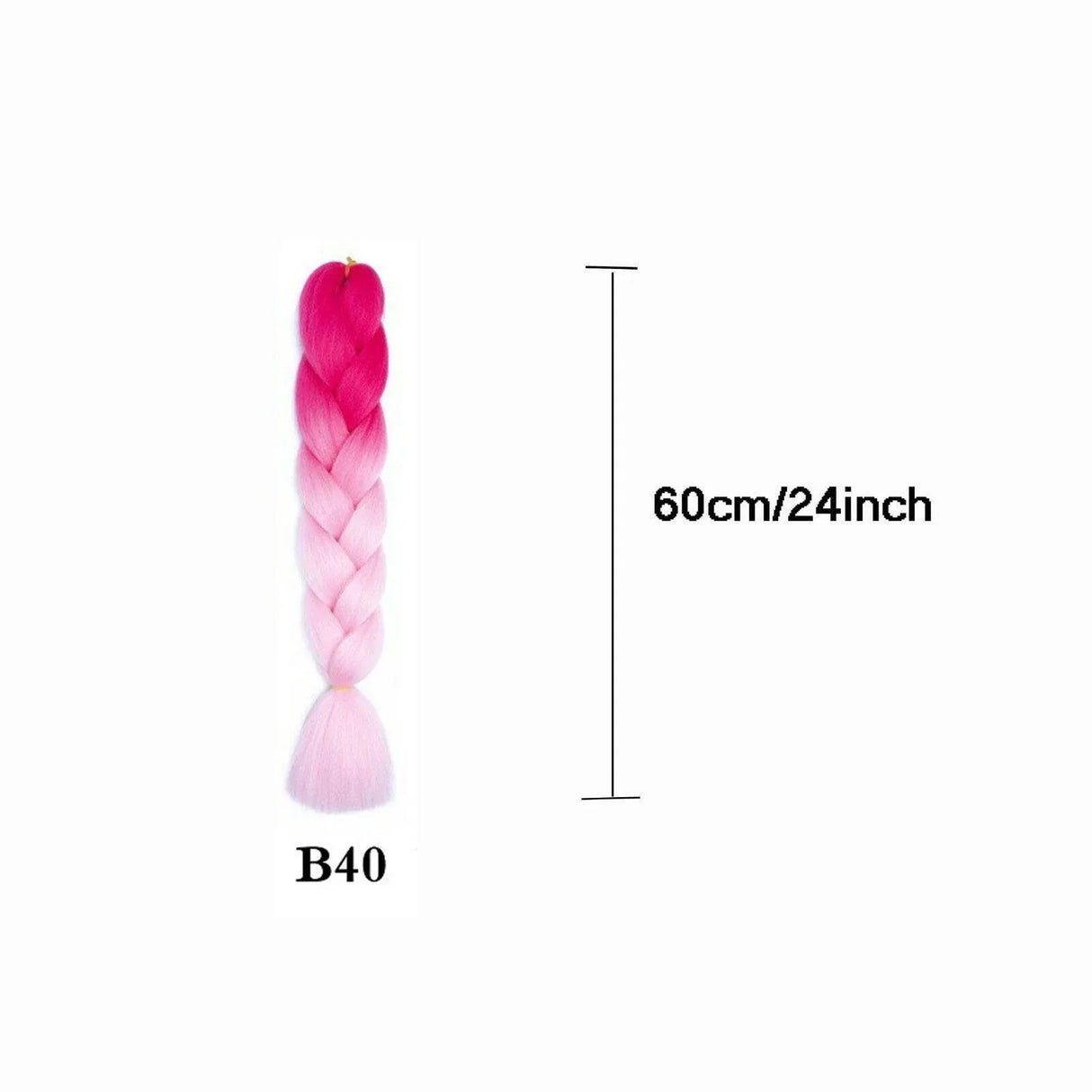 Coloured Jumbo Braiding Hair Extensions Braids Twist Hight Temperature Kanekalon - B46