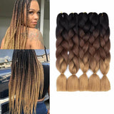 Coloured Jumbo Braiding Hair Extensions Braids Twist Hight Temperature Kanekalon - C14