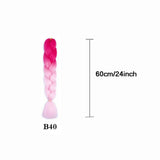 Coloured Jumbo Braiding Hair Extensions Braids Twist Hight Temperature Kanekalon - C14 - Extra Image