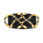 Beaded Stretchy Easy Magic Hair Comb Elastic Double Hair Clip Hair Accessories - Gold