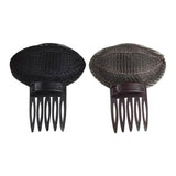 2Pcs Diy Invisible Hair Volume Increase Fluffy Puff Sponge Pad Clip Comb Girls - Front View