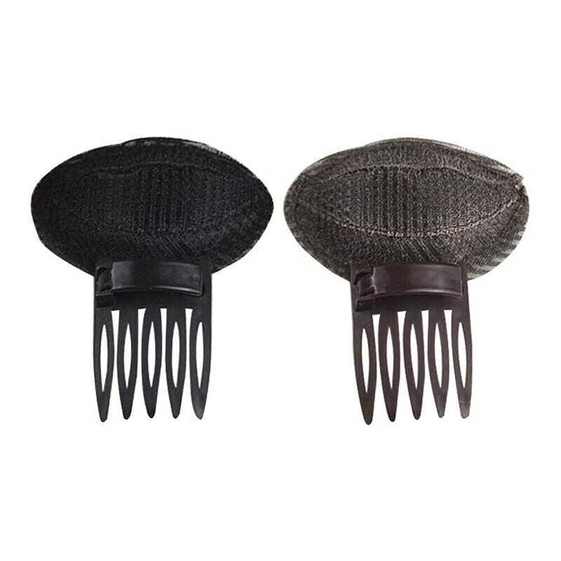 2Pcs Diy Invisible Hair Volume Increase Fluffy Puff Sponge Pad Clip Comb Girls