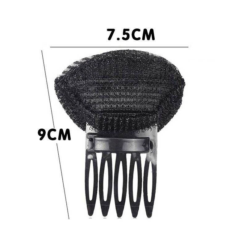 2Pcs Diy Invisible Hair Volume Increase Fluffy Puff Sponge Pad Clip Comb Girls