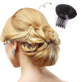 2Pcs Diy Invisible Hair Volume Increase Fluffy Puff Sponge Pad Clip Comb Girls